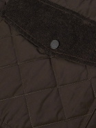 Purdey - Winchester Corduroy and Knit-Trimmed Quilted Padded Shell Jacket - Brown