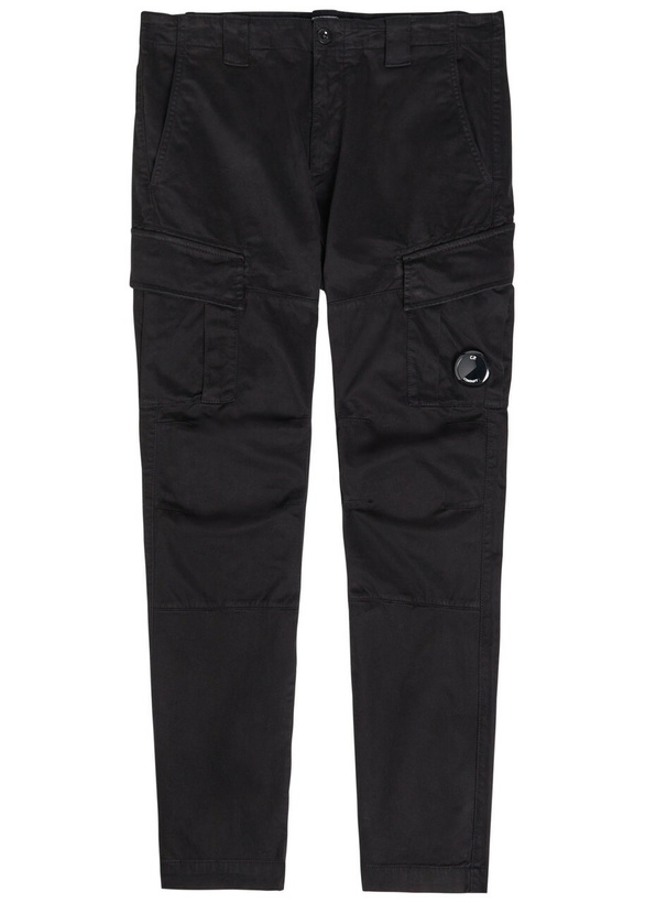Photo: C.P. Company Lens Stretch-cotton Cargo Trousers Black