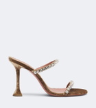 Amina Muaddi Gigi embellished velvet mules