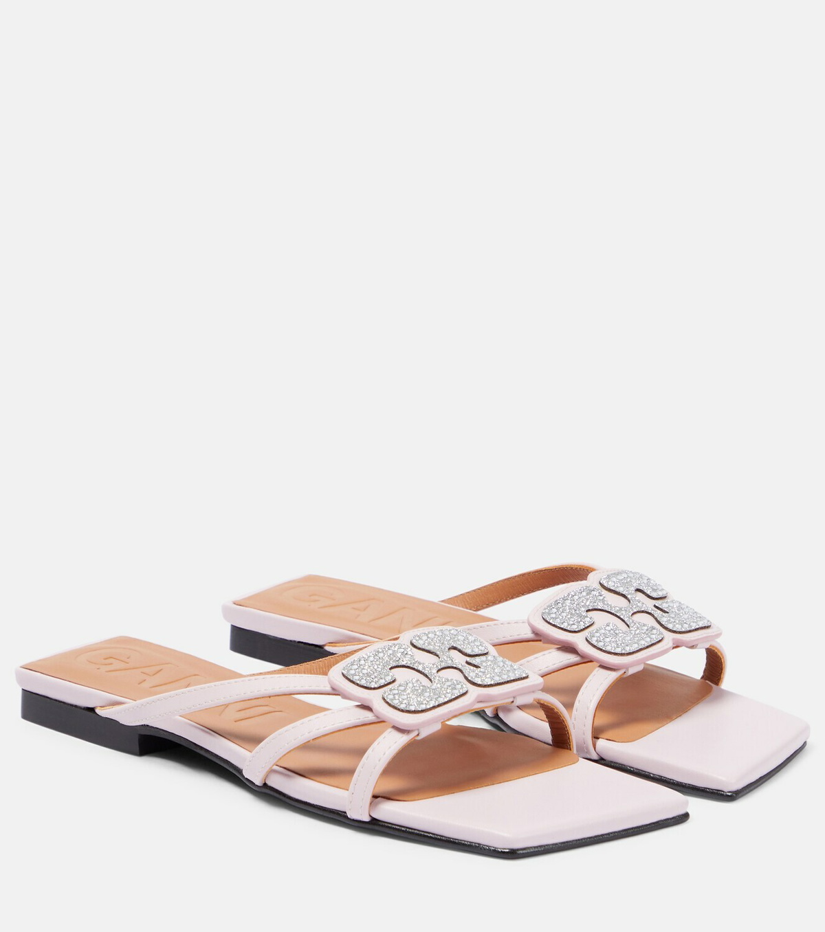 GANNI◆Embellished fauxレザーサンダル Ganni Embellished faux leather sandals GANNI