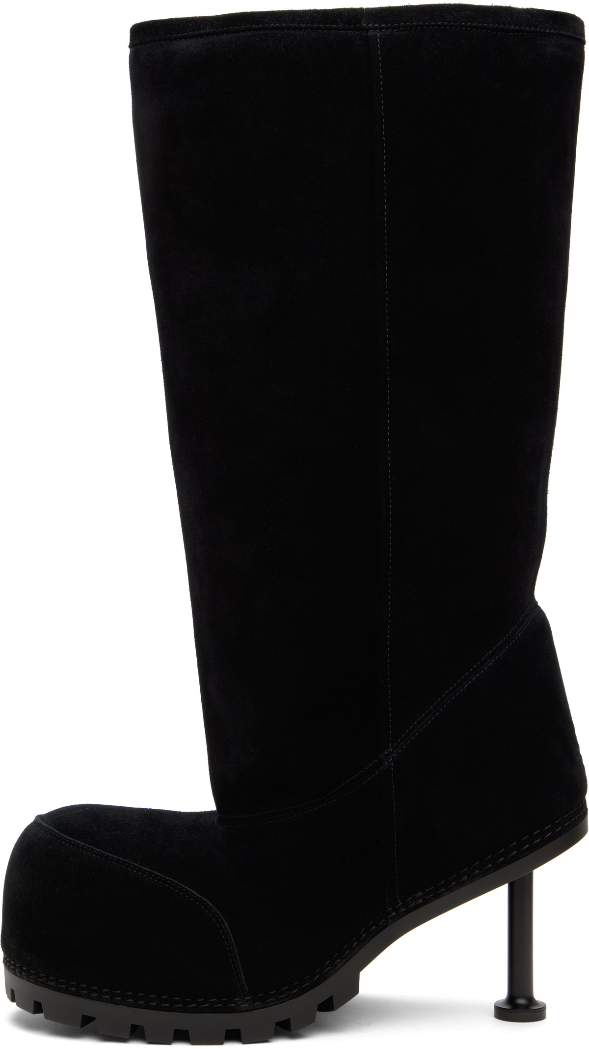 Balenciaga Black Alaska Fur 90mm High Boots Balenciaga