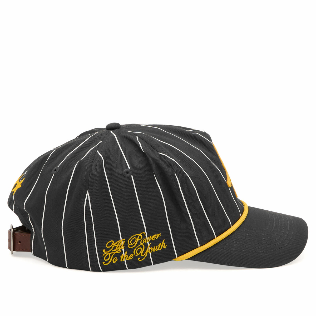 TwoJeys Men's Pinstripe Cap in Black/Yellow 