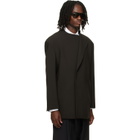 Fear of God Brown Double Weave Wool Crewneck Blazer