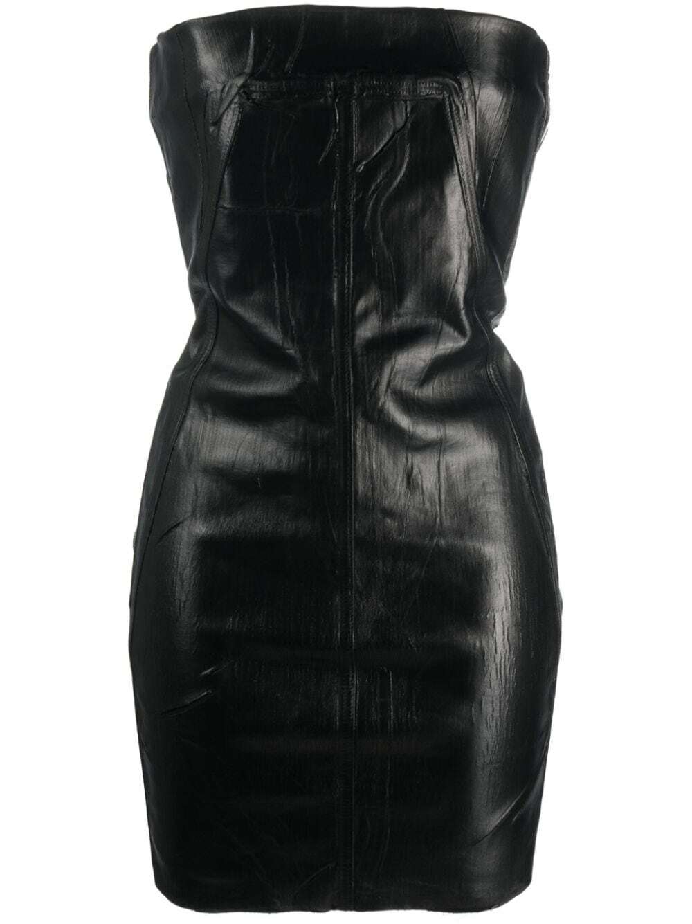 RICK OWENS - Short Denim Bustier Dress Rick Owens