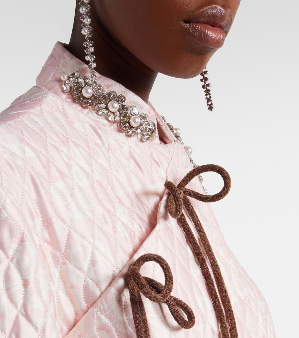 Simone Rocha Embellished quilted jacket