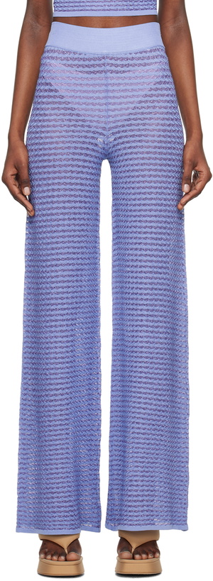 Photo: REMAIN Birger Christensen Purple Striped Lounge Pants