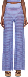 REMAIN Birger Christensen Purple Striped Lounge Pants