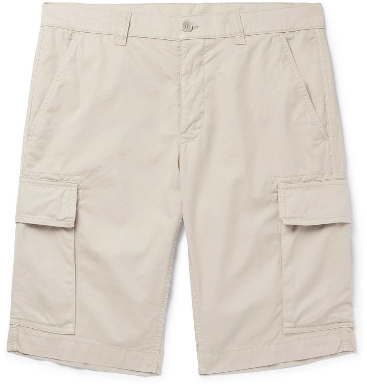 Photo: Aspesi - Slim-Fit Garment-Dyed Cotton-Twill Cargo Shorts - Men - Beige