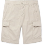 Aspesi - Slim-Fit Garment-Dyed Cotton-Twill Cargo Shorts - Men - Beige