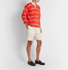 Drake's - Slim-Fit Pleated Linen Shorts - White