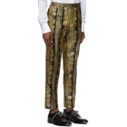 Dolce and Gabbana Black and Gold Jacquard Trousers