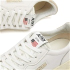 Autry Men's Open Low Leather Sneakers in Leather White/Sand