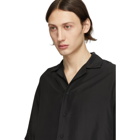 MSGM Black Silk Logo Shirt