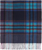 Paul Smith Blue Spectral Check Scarf