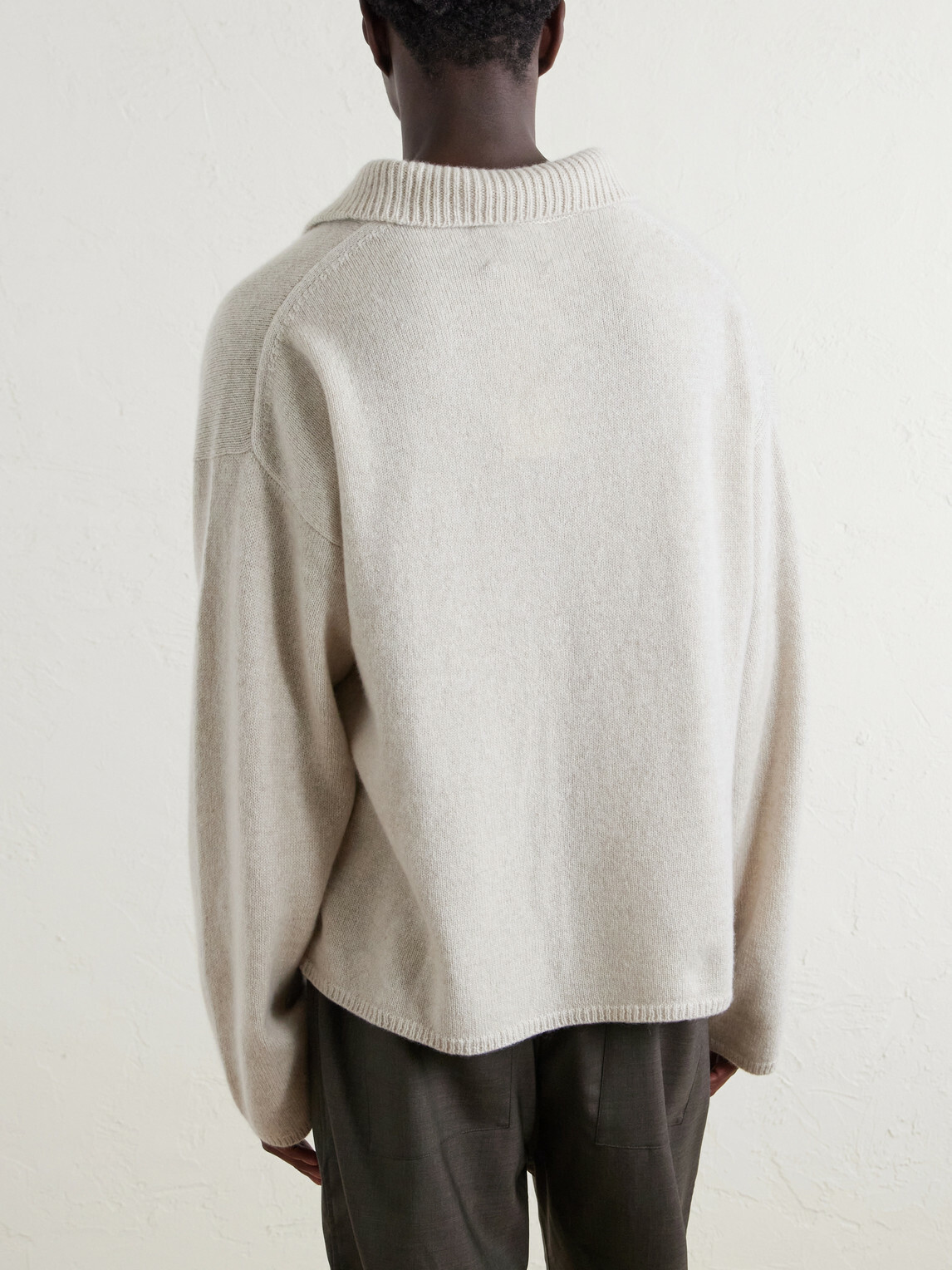 The Elder Statesman - Dume Rugby Cashmere Polo Sweater - Neutrals