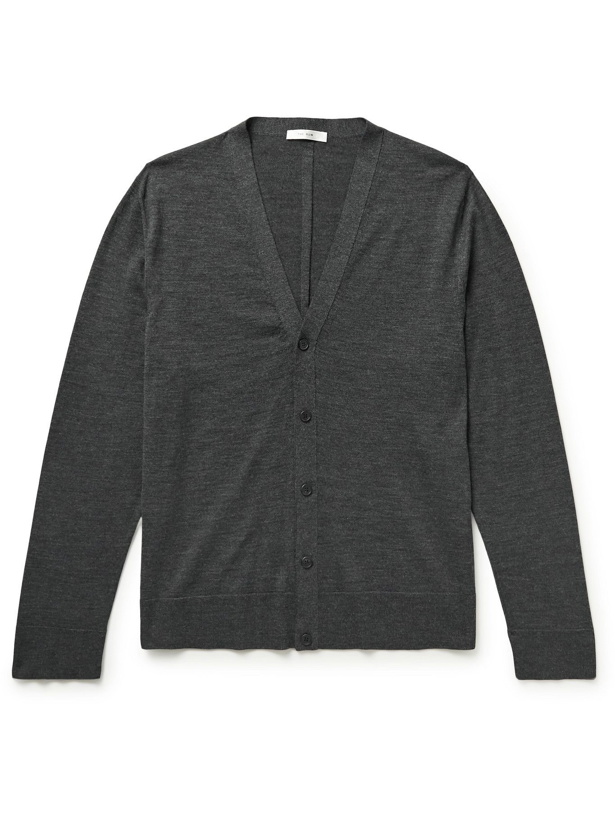 Photo: The Row - Crispin Slim-Fit Wool and Silk-Blend Cardigan - Gray