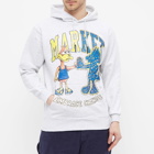 Market Men's Dark & Light Duck Hoody in Ash