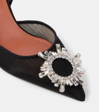 Amina Muaddi Begum 70 mesh slingback pumps