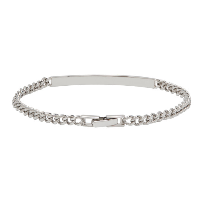 Saint Laurent Silver ID Bracelet Saint Laurent