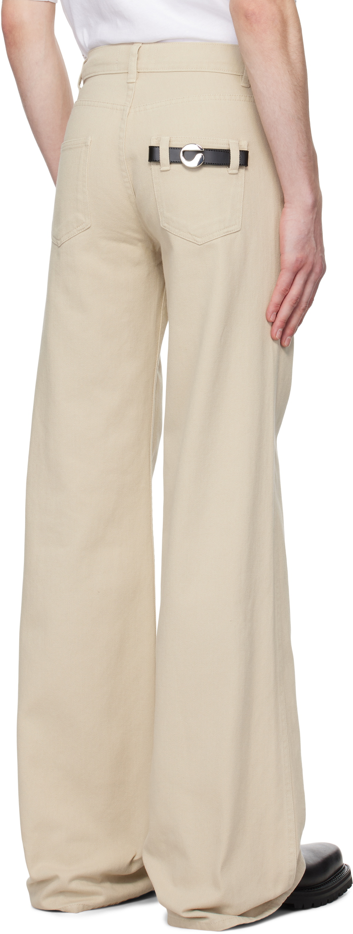 Coperni Beige Wide Leg Jeans
