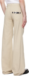 Coperni Beige Wide Leg Jeans