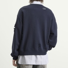 Acne Studios Men's Small Button Sweatshirt in Dark Navy