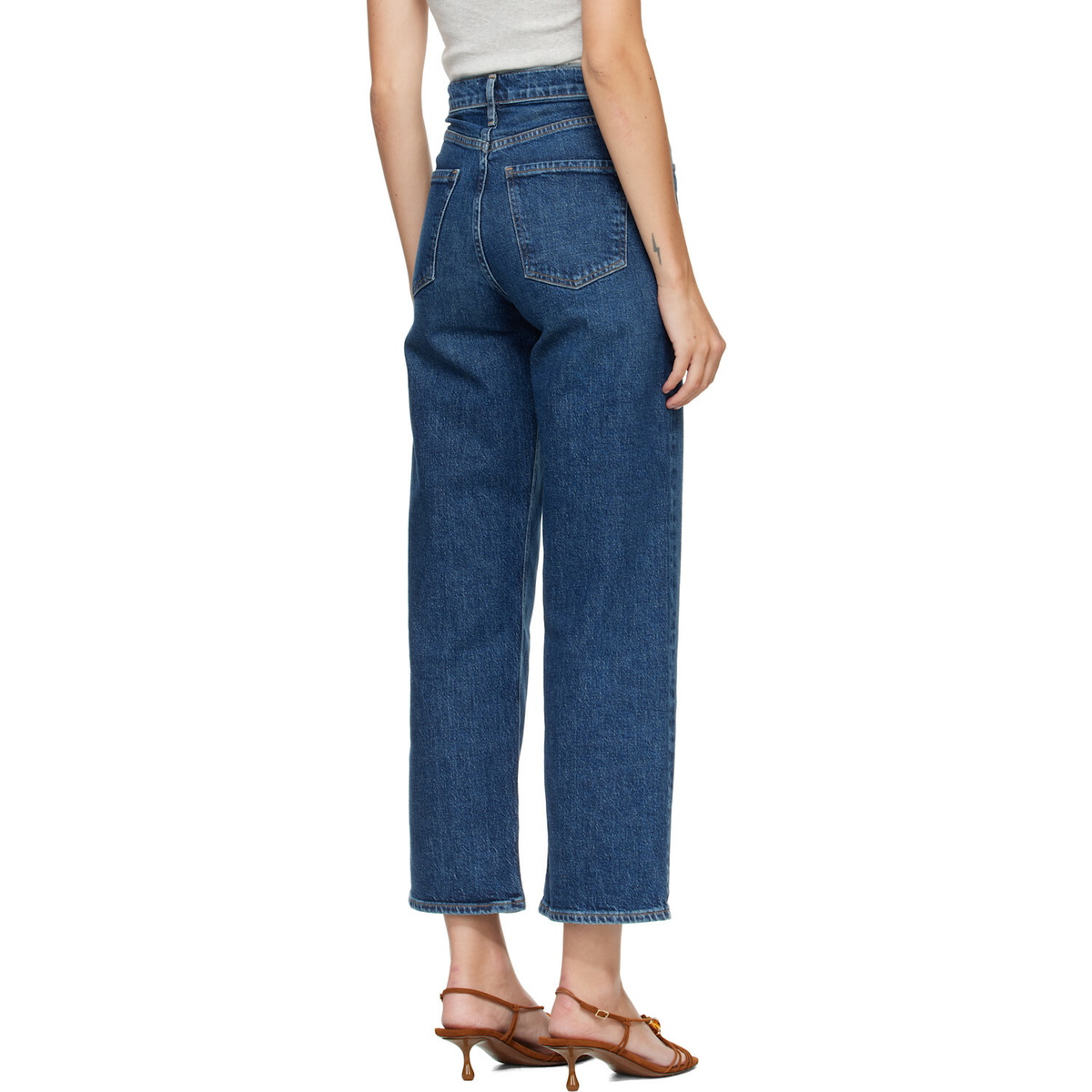 AGOLDE Blue Ren Comfort Stretch Crop Jeans