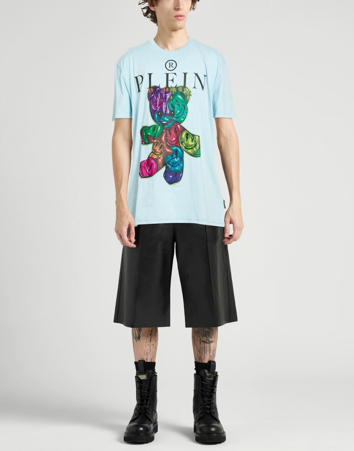 Philipp Plein Mens T-shirt Sky in Blue