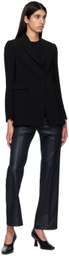 Mame Kurogouchi Black Concealed Button Blazer