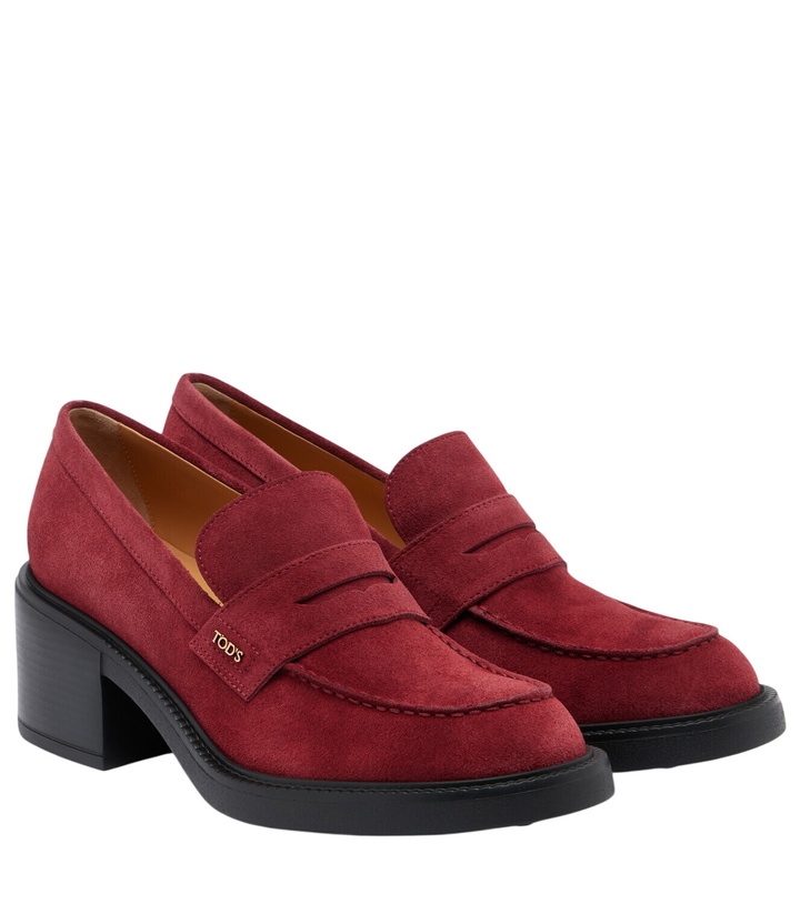 Photo: Tod's Suede loafer pumps