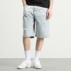 ICECREAM Men's Running Dog Denim Shorts in Heavy Wash Blue