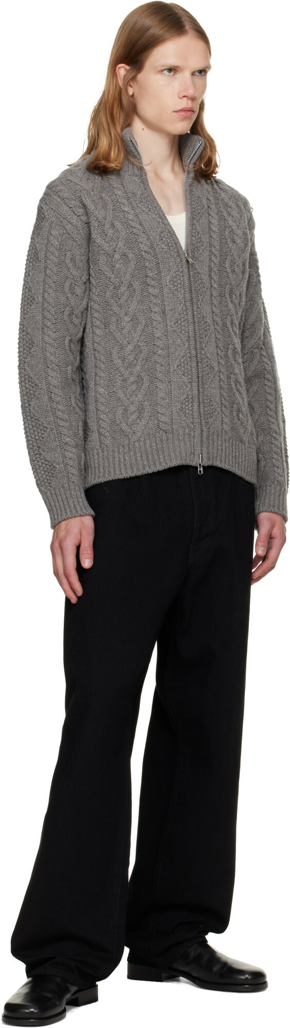 vowels Black Baggy Jeans
