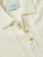 Casablanca - Cotton-Blend Terry Polo Shirt - White