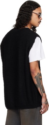 LU'U DAN Black Oversized Sweater Vest