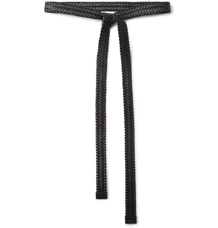 Photo: Fear of God for Ermenegildo Zegna - 4cm Braided Leather Belt - Black