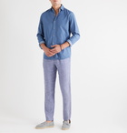 Frescobol Carioca - Johannes Huebl Cotton-Chambray Shirt - Blue