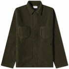 Universal Works Men's Wool Fleece Lumber Jacket in Olive