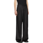 Bottega Veneta Black Cashmere Wide-Leg Trousers