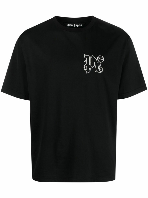 Photo: PALM ANGELS - Monogram Cotton T-shirt