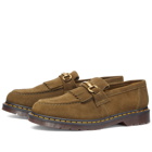 Dr. Martens Men's Adrian Snaffle Loafer in Olive Repello Calf Suede