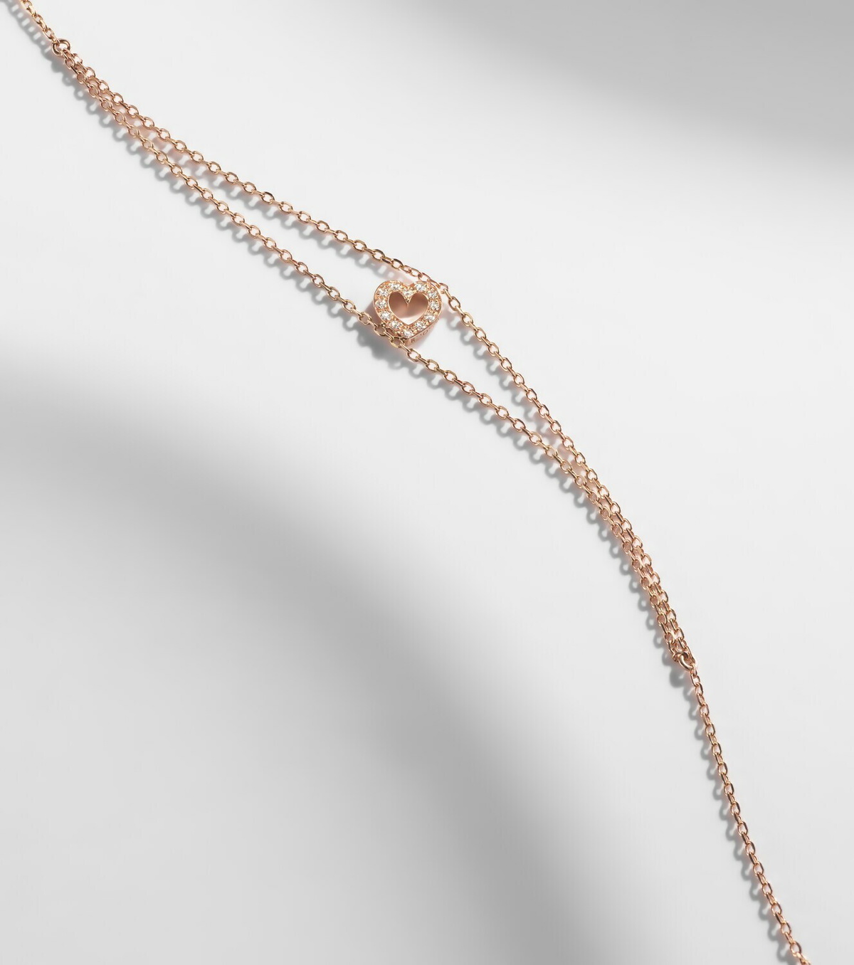 Repossi Letters 18kt rose gold bracelet with diamonds