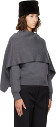 Róhe Gray Cape Sweater