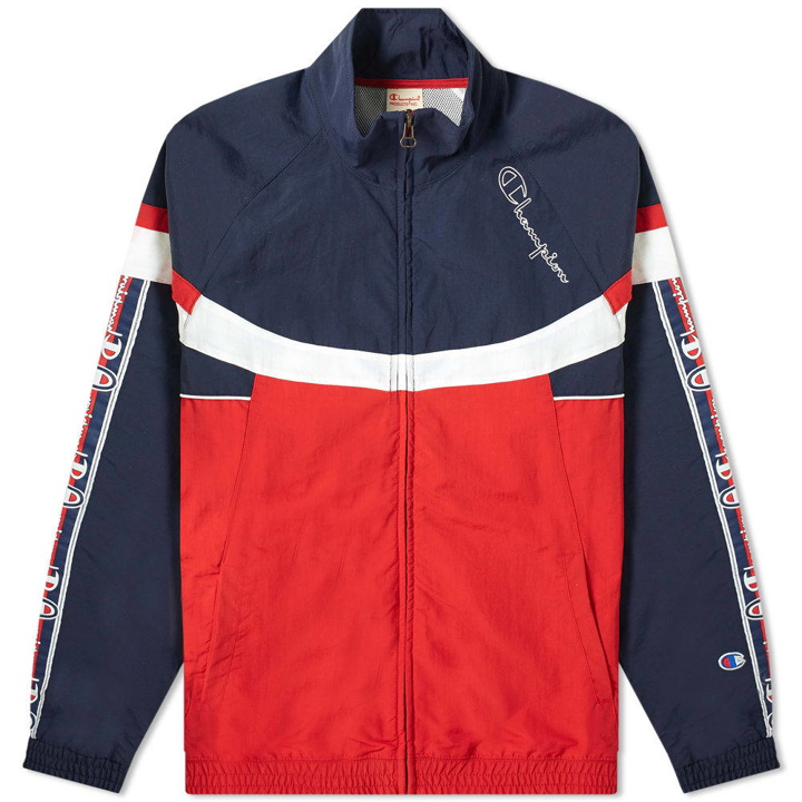 Photo: Champion Reverse Weave Taped Colour Block Track Top
