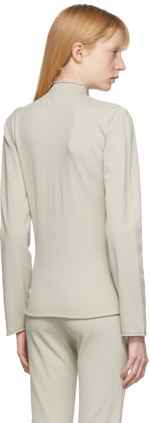 Gabriela Coll Garments Beige No.151 Zip-Up Sweater Gabriela Coll