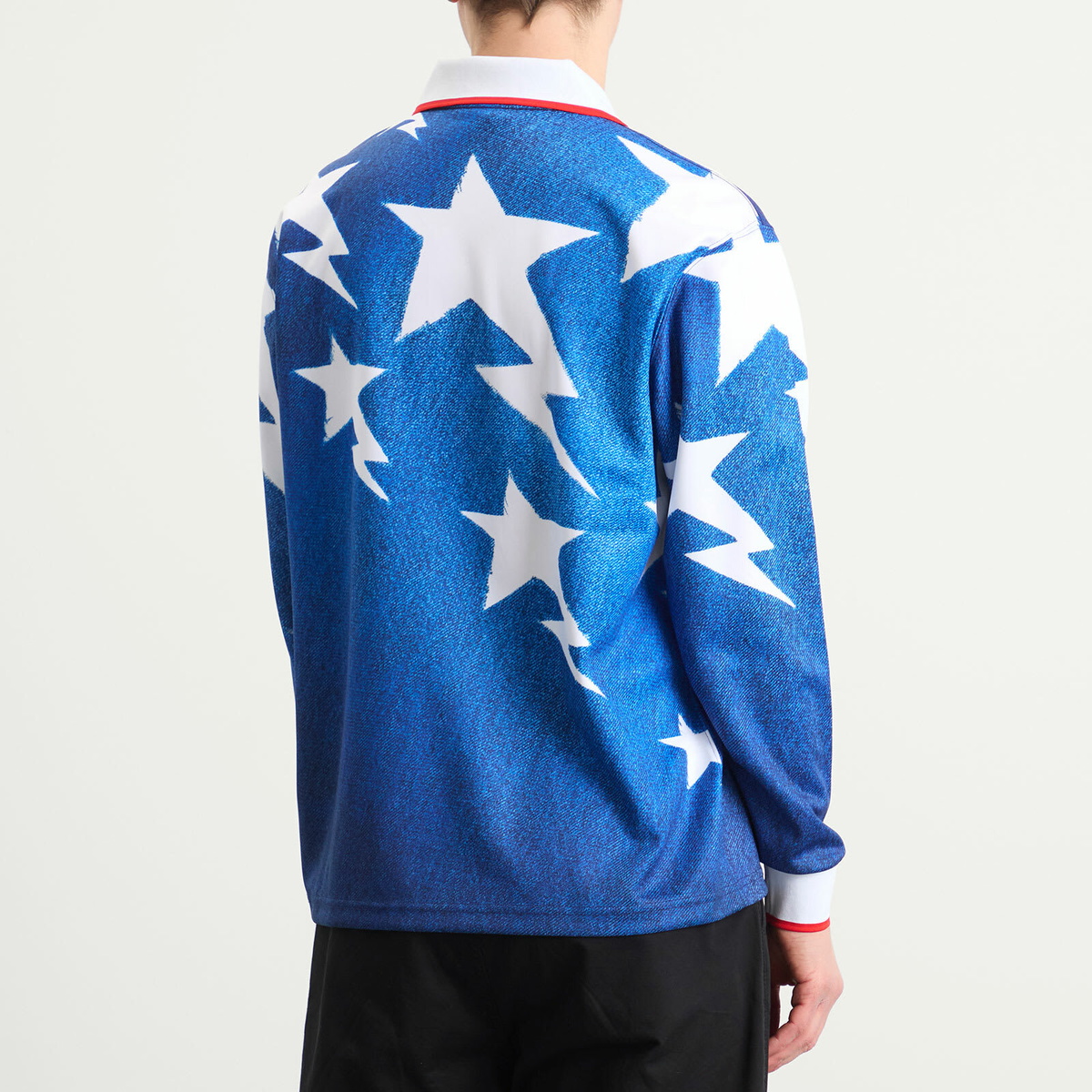 Adidas Men's x A Bathing Ape USA Star Jersey in Medium Blue Denim