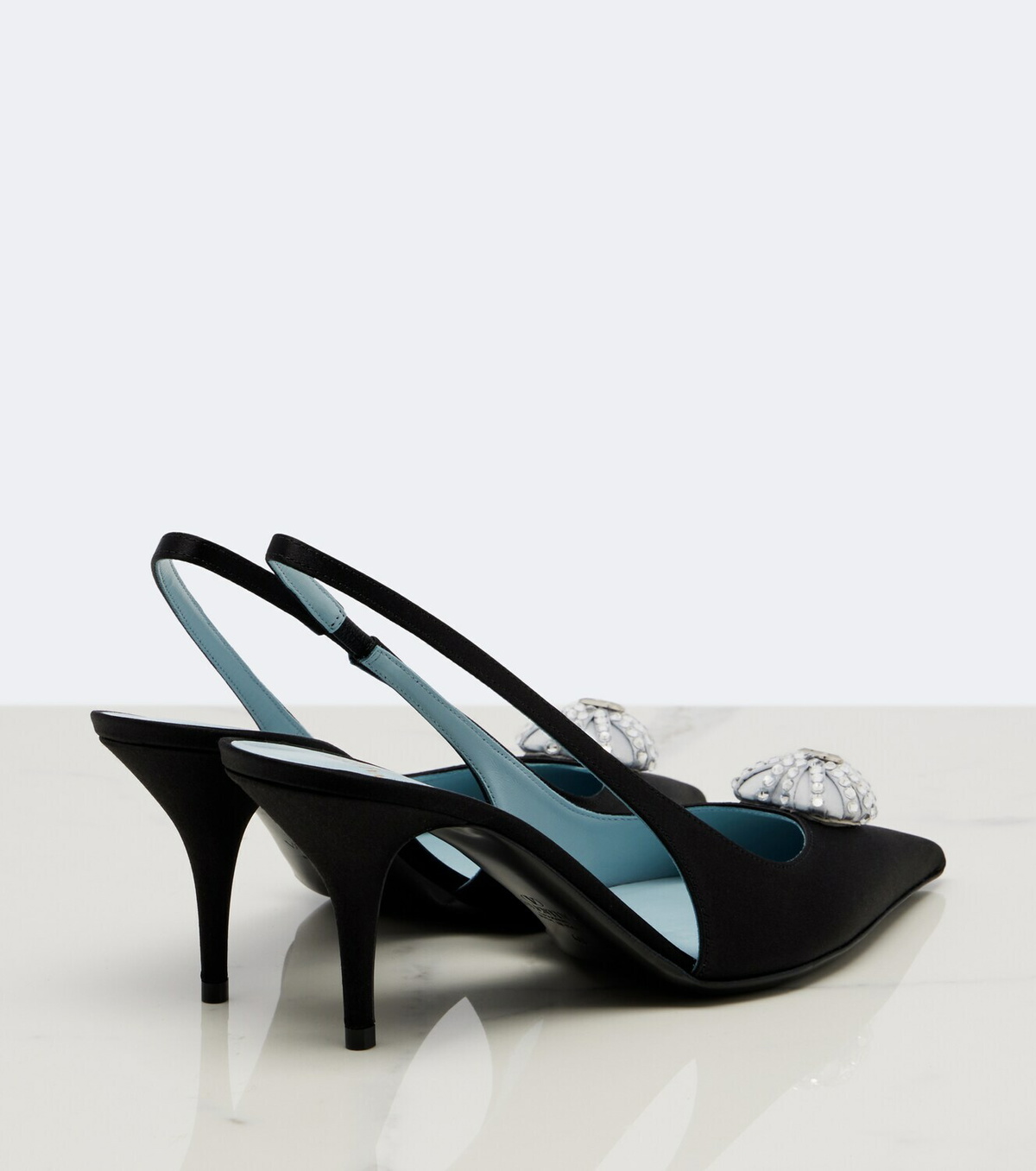 Valentino Garavani Cœur Royal velvet slingback pumps