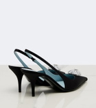 Valentino Garavani Cœur Royal velvet slingback pumps