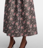 Markarian Apple floral taffeta corset midi dress