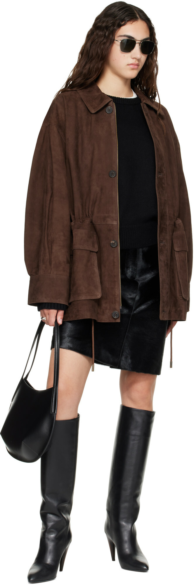 Arma Brown Maeve Suede Field Jacket