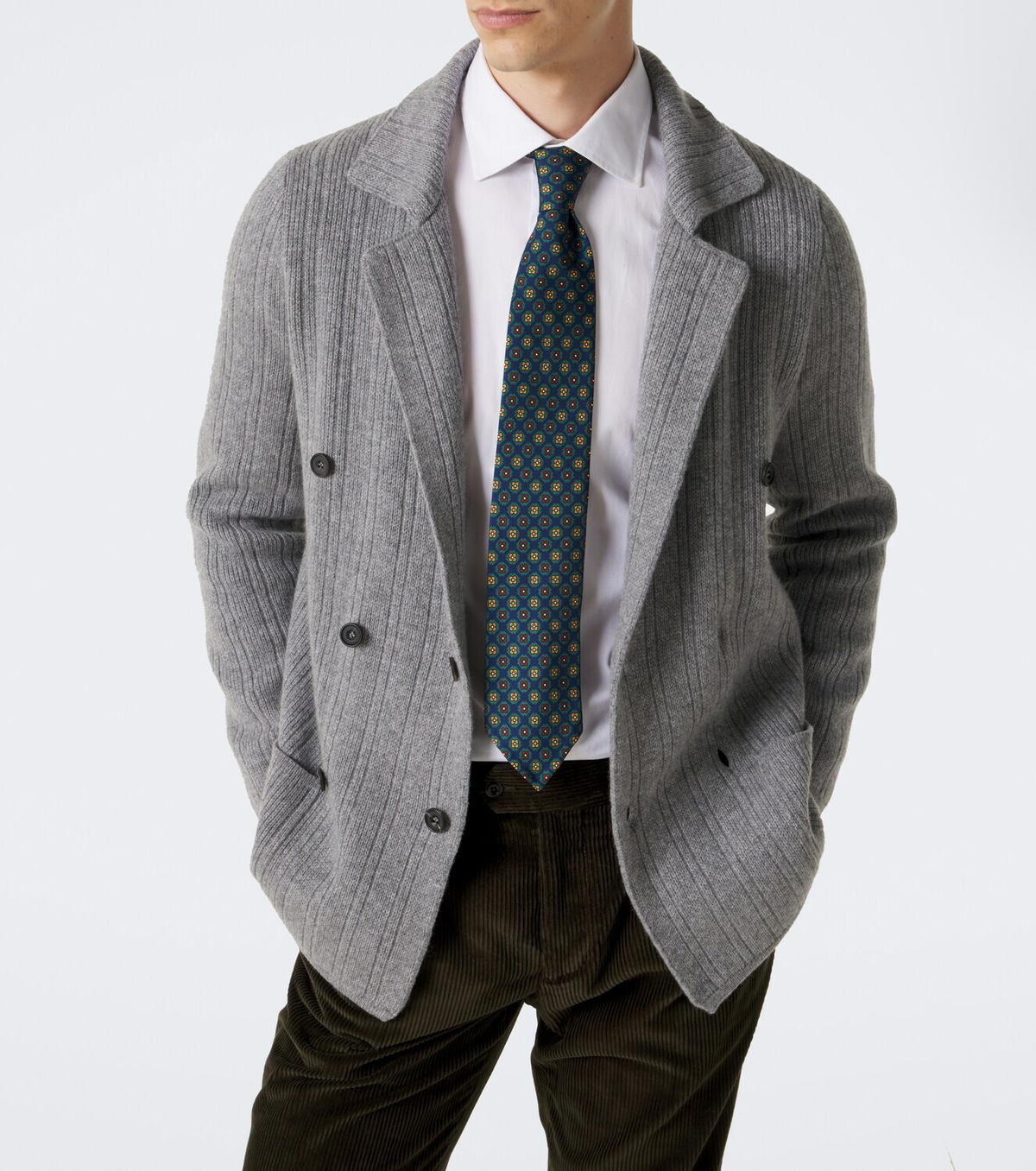Rubinacci Printed silk tie